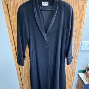 MDP Black Long Coat women’s all wool